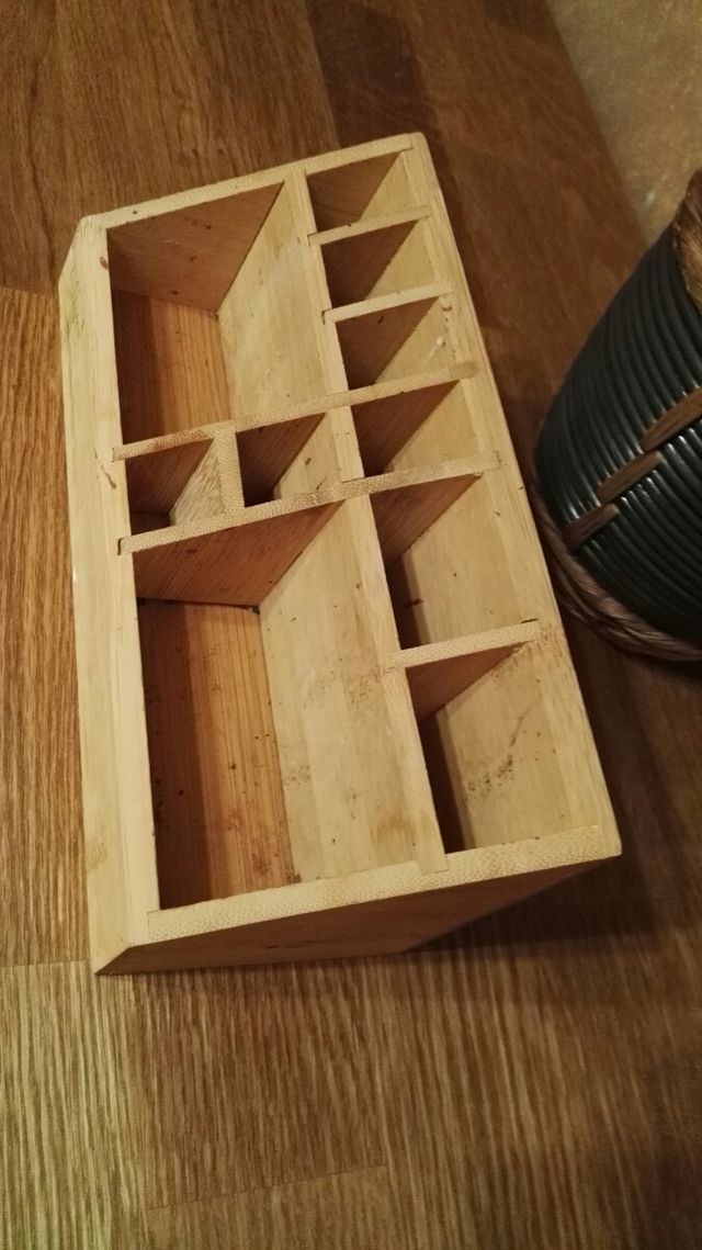 Organizador maquillaje bambú