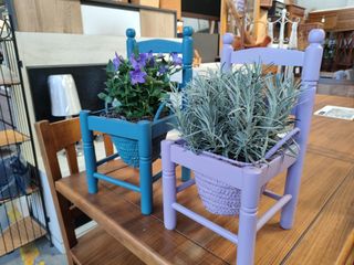 Silla con lavanda