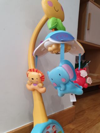 Móvil cuna animales sonido Fisher Price