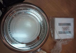 Downlight encastrar em aço escovado com vidro