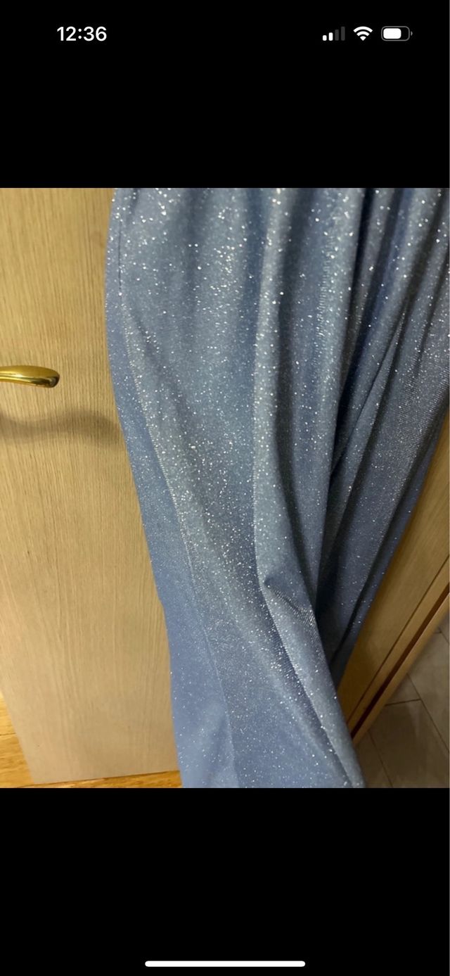 Vestito da sera celeste lurex NUOVO