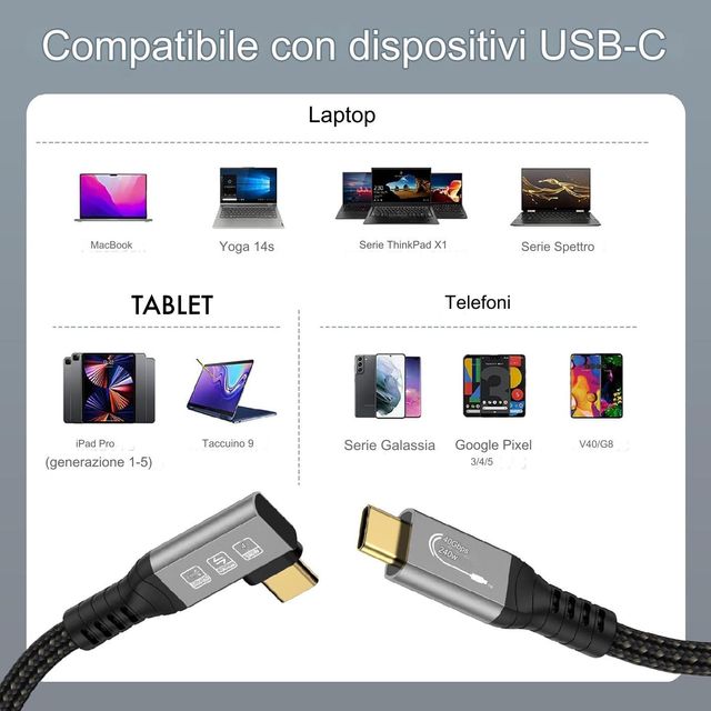 Cavo USB4 da 0,5m standard USB 4 USB4 ! Nuovo