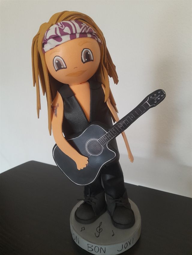 Muñeco artesanal Jon Bon Jovi