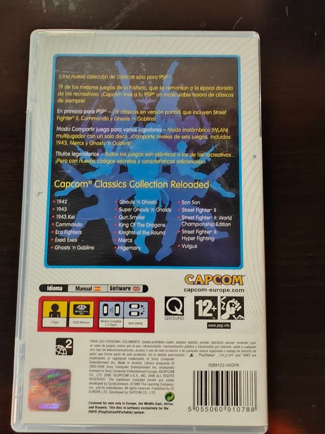 Juego PSP Capcom classics reloaded