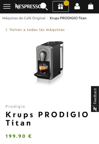 Cafetera Nespresso