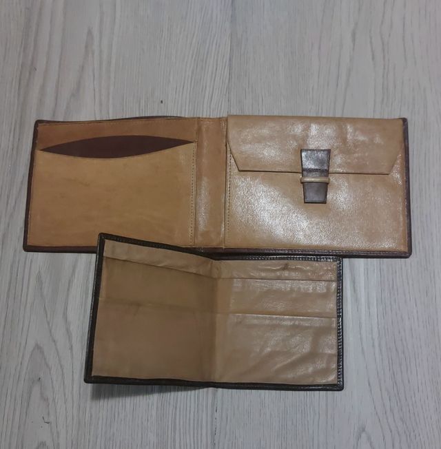 Portafoglio vintage in vera pelle