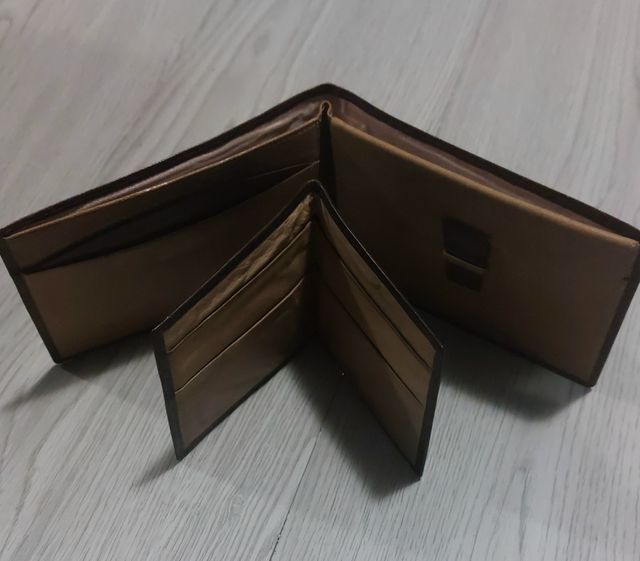 Portafoglio vintage in vera pelle