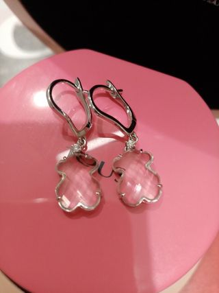 Pendientes Tous Oro Blanco Ice