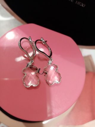 Pendientes Tous Oro Blanco Ice