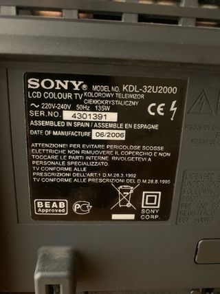 Televisión Sony 32’’
