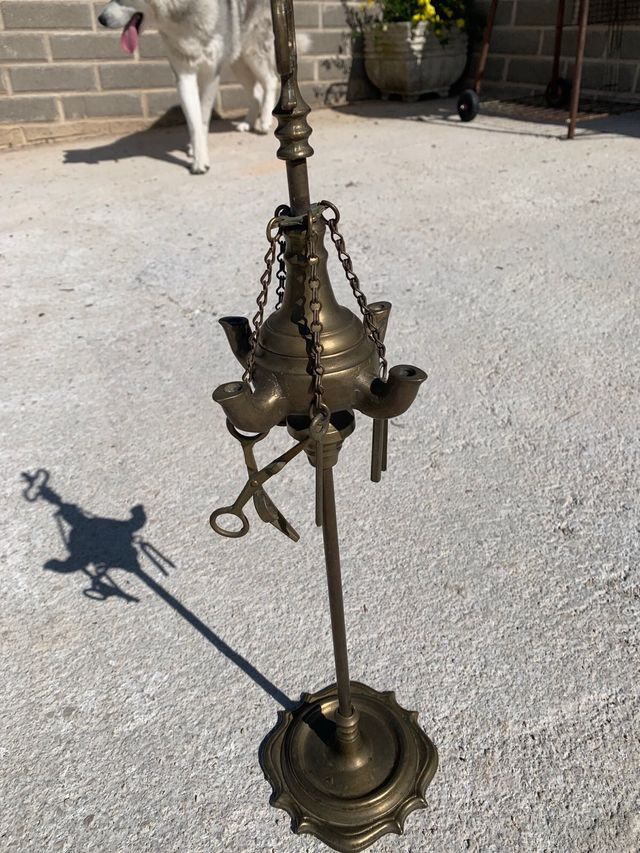 Lanterna antica da collezione di ottone grande