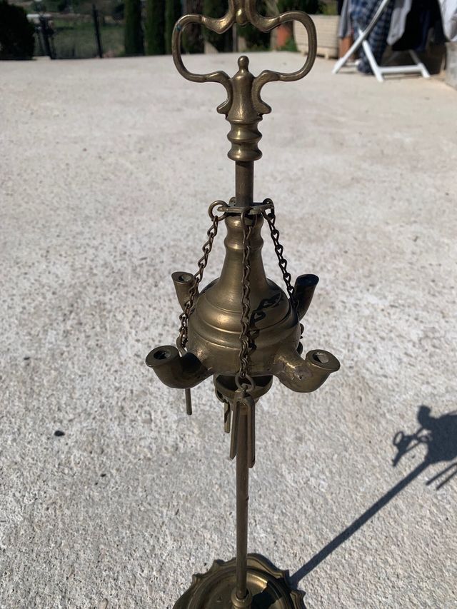 Lanterna antica da collezione di ottone grande