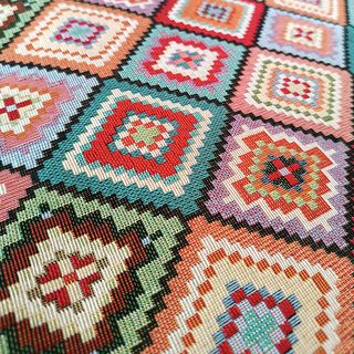 Tela Gobelino Jacquard Rombos Multicolor 2,80m