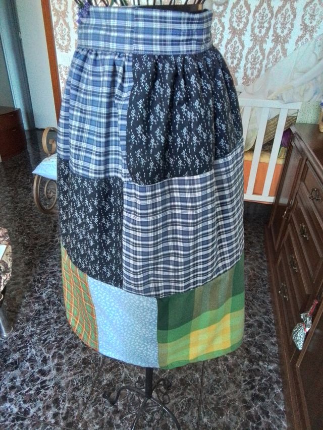 Delantal patchwork, rustico, campestre