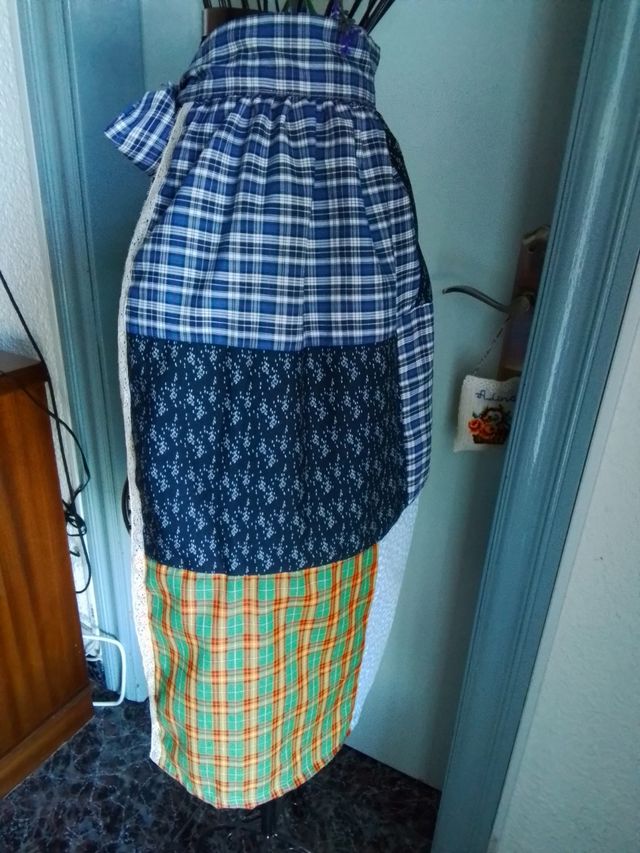 Delantal patchwork, rustico, campestre