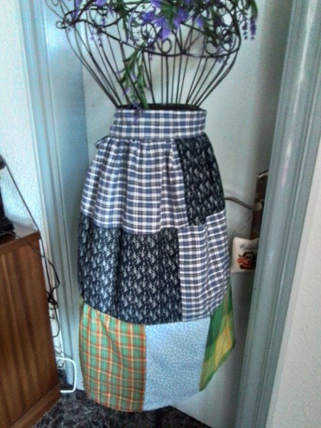 Delantal patchwork, rustico, campestre