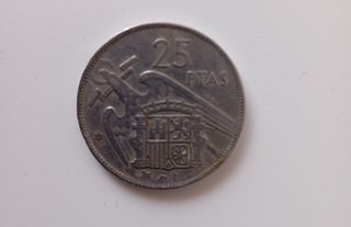 Moneda para coleccionista 25 pesetas 1957 