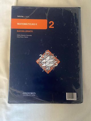 Libro matematicas 2bach OXFORD