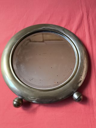 ANTIGUO ESPEJO REDONDO  PARA TOCADOR DORMITORIO 