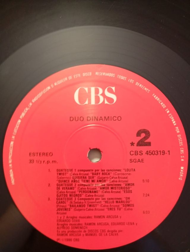 Disco Vinilo Dúo Dinámico  exitos