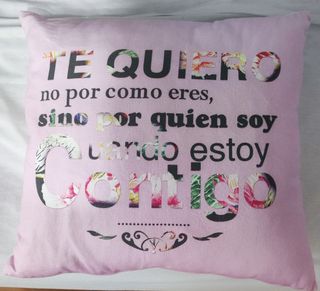 Cojín dedicatoria