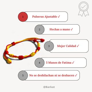 Pulsera 7 Nudos Roja Original Bandera de España