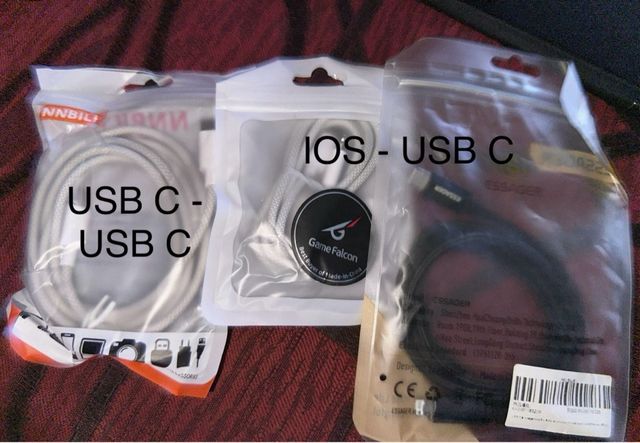 Cabos USB C e iOS