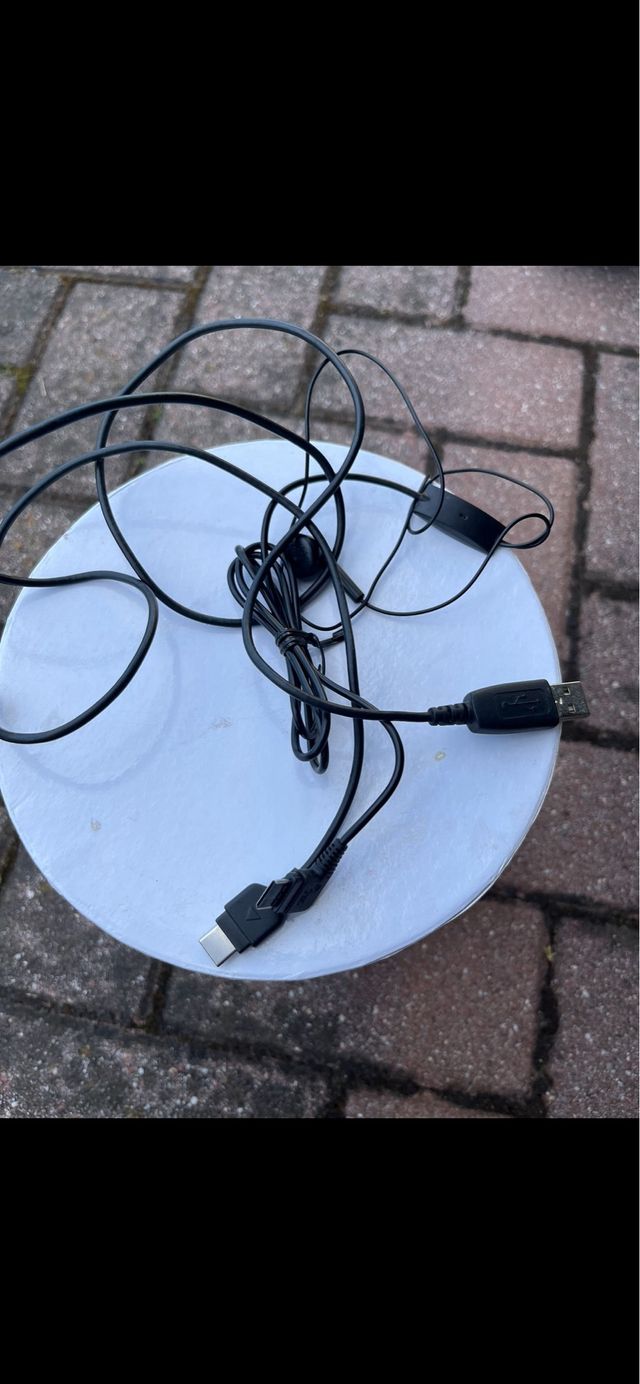 Cavo di ricarica e cuffie vintage Samsung