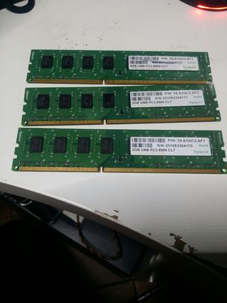 Ram ddr3 pc3 8500 cl7 (6gb tot)