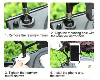 Soporte teléfono móvil moto scooter yamaha