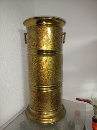 Paragüero latón dorado