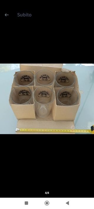 Bicchieri vetro vintage birra splugen