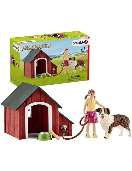 Set figuras Schleich caseta perro Farm World 42376