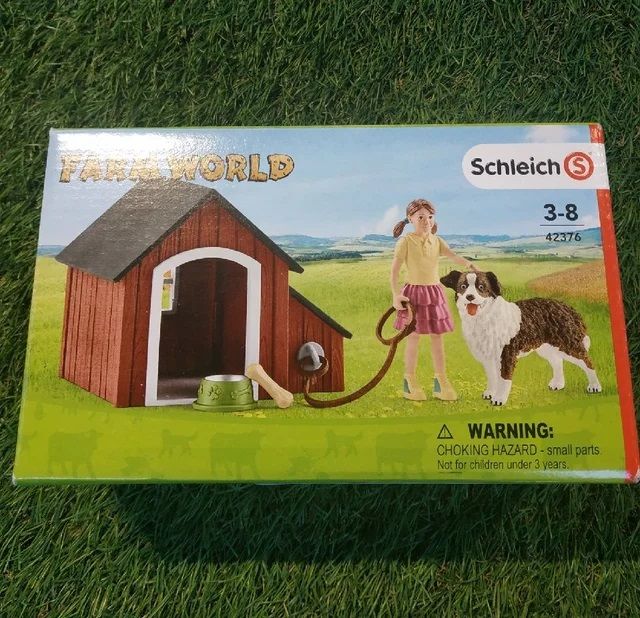 Set figuras Schleich caseta perro Farm World 42376
