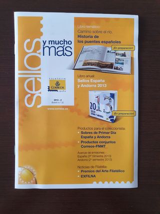 Sobre de sellos nuevos de Julio 2013.