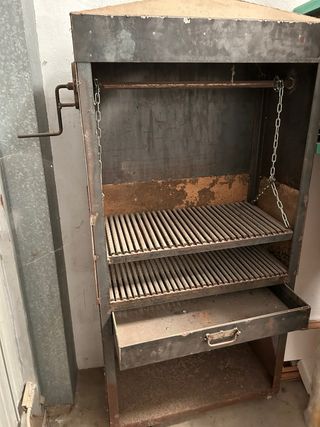 BARBACOA leña y carbón con parrilla elevable