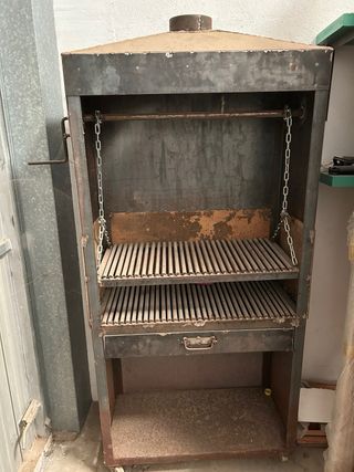 BARBACOA leña y carbón con parrilla elevable