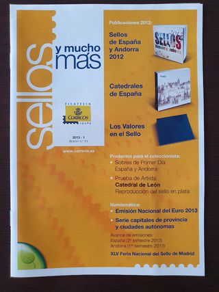 Sobre de Filatelia España de Marzo 2013