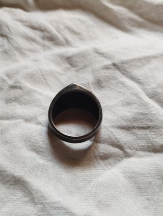 Anello acciaio rombo