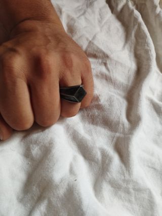 Anello acciaio rombo