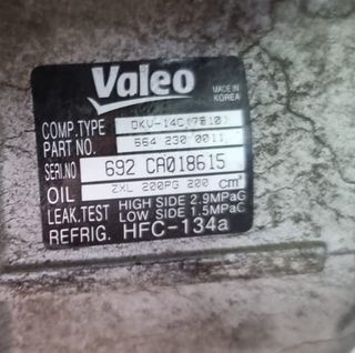 COMPRESOR AIRE ACONDICIONADO SSANGYONG ACTYON 2.0