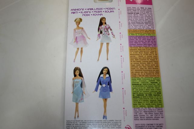ROUPA NOVA DA BARBIE EM BLISTER FASHION 2003