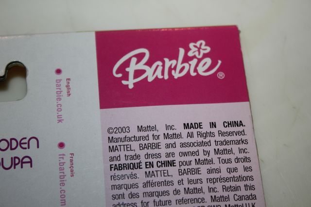 NUOVO VESTITO DI BARBIE IN STILE BLISTER 2003