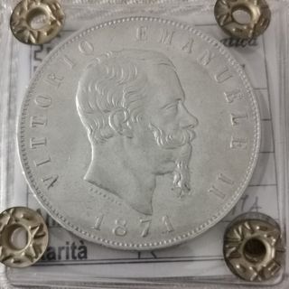5 lire 1871 Roma Vittorio Emanuele II
