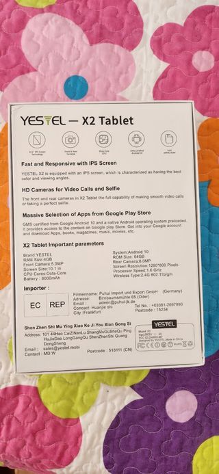 Tablet Yestel X2