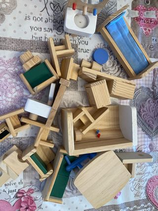 casa muñecas + muchos muebles + muñecas