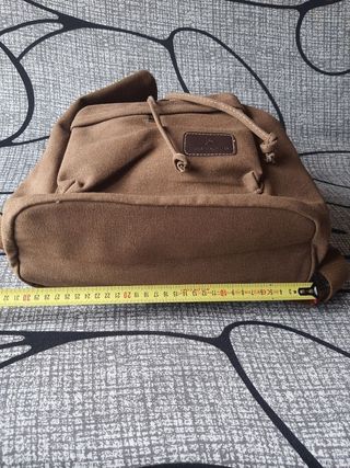 Mochila de mujer vintage canvas marrón 