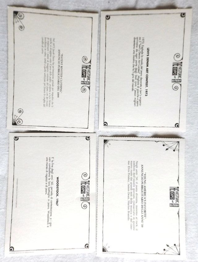 12 Cartoline Storiche Levi's in scatolo originale