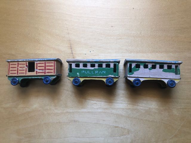 Vagones de antiguo tren de madera