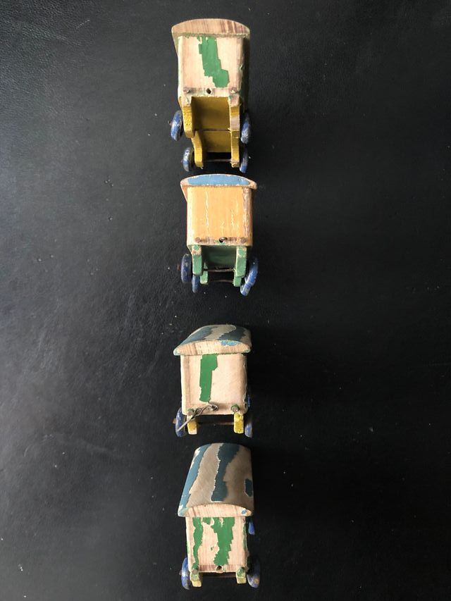 Vagones de antiguo tren de madera